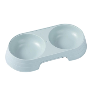 Castron dublu din plastic pentru caini si pisici 23 cm, MENTA