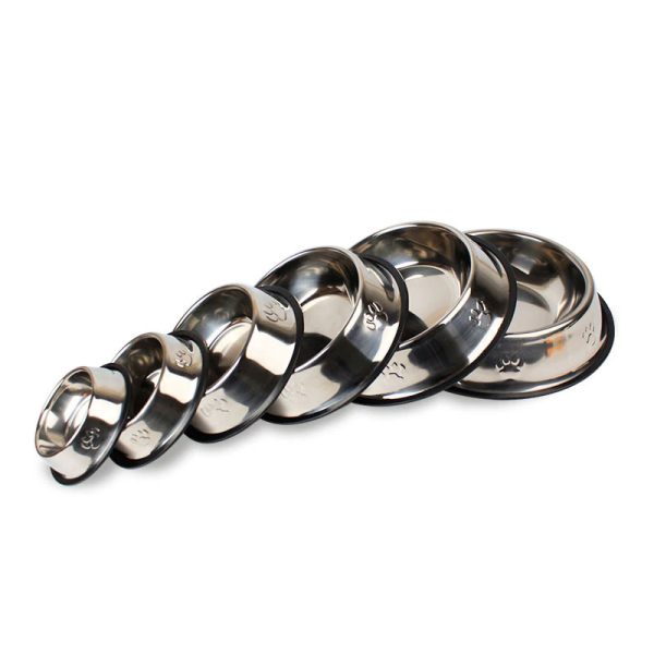 Castron rezistent din otel inoxidabil pentru caini si pisici PAWS, diverse marimi, 26 CM