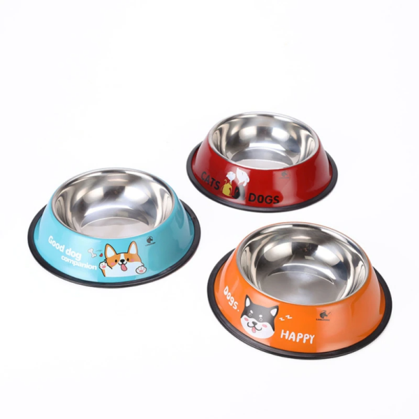 Castron rezistent din otel inoxidabil pentru caini si pisici Happy Pet, diverse marimi si modele