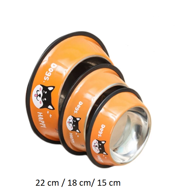 Castron rezistent din otel inoxidabil pentru caini si pisici Happy Pet, diverse marimi si modele - imagine 4
