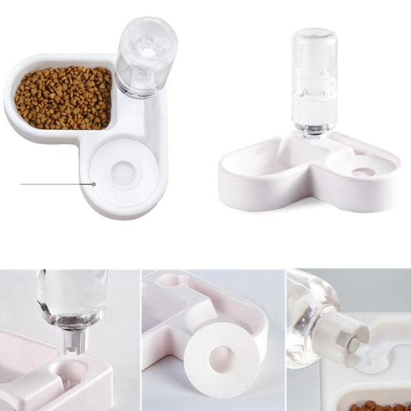 Bol de hranire animale cu distribuitor de apa adaptat pentru colt - imagine 4