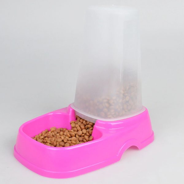 Dispenser mancare pentru animale 1.5 L, ROZ