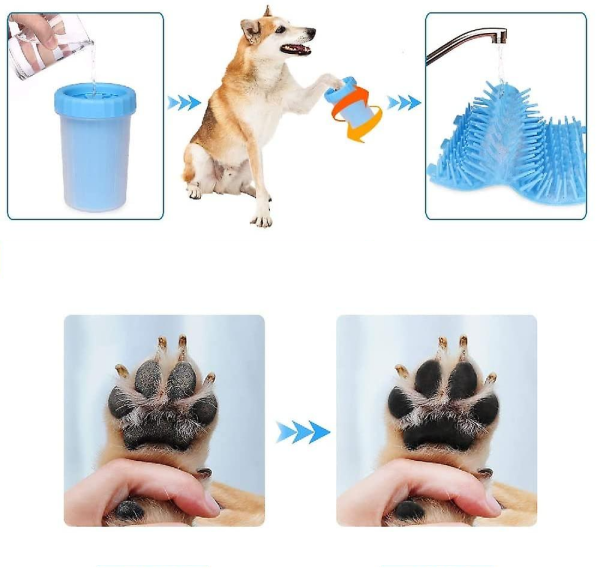 Dispozitiv cu peri moi din silicon pentru curatarea labutelor - imagine 4