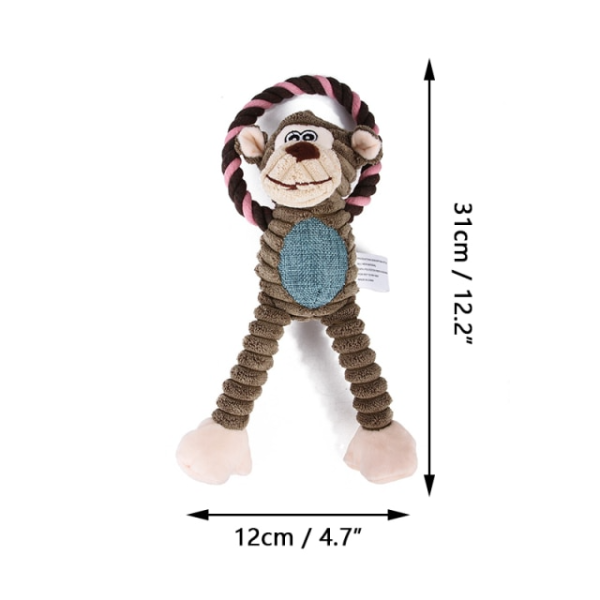 Jucarie simpatica cu sfoara pentru caini 31 cm - imagine 6