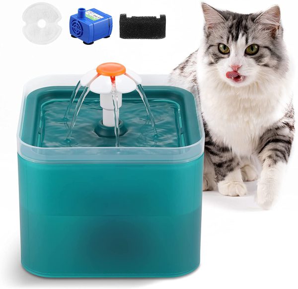 Fantana dispenser de apa automat pentru caini si pisici, purificare si filtrare a apei, Dream Daisy 2 L - imagine 5