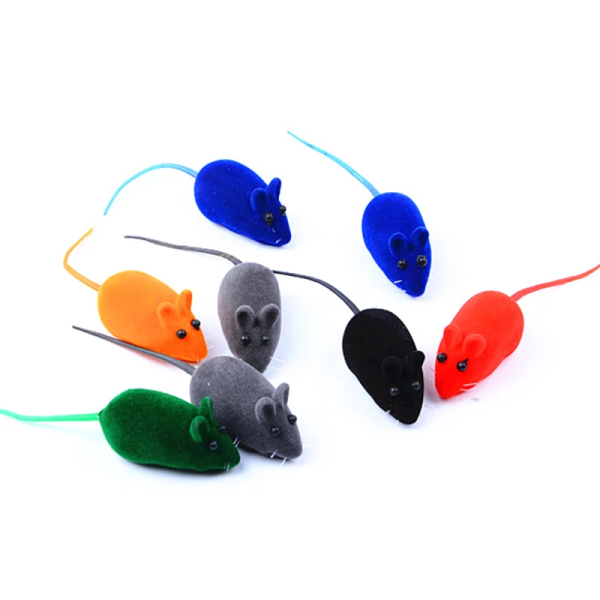 Jucarie pentru pisici in forma de soricel 10 cm - imagine 2