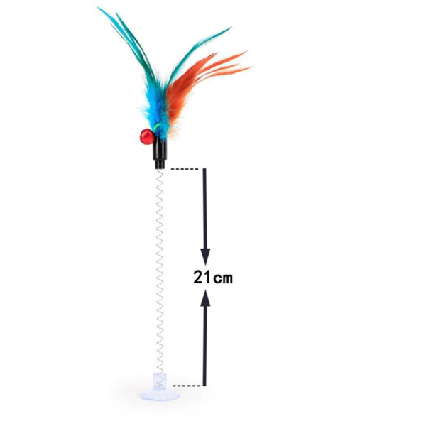 Jucarie cu ventuza si varf interactiv pentru pisici  21 cm - imagine 3