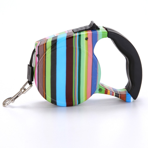 Lesa retractabila YourStyle 5m curea pentru caini pana la max. 15 kg diverse culori, RAINBOW