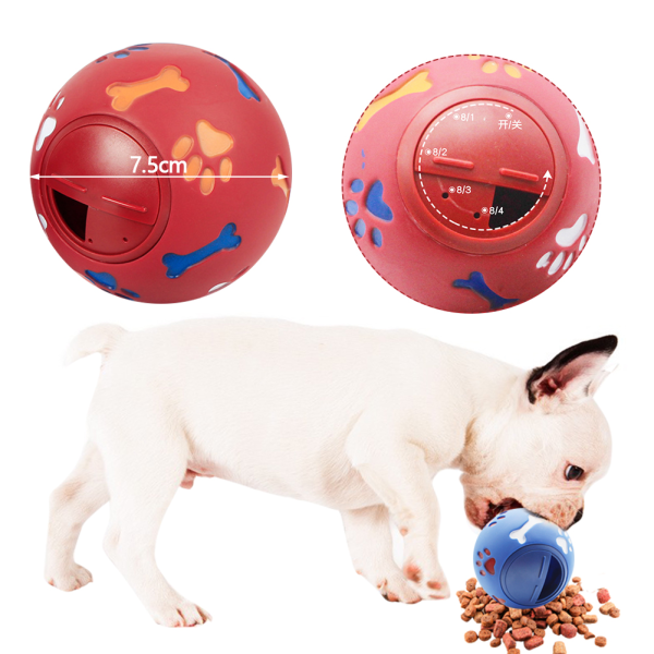 Minge interactiva, dresaj sau joaca cu dispenser de recompense pentru caini sau pisici 7.5 cm - imagine 6