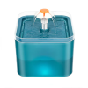 Fantana dispenser de apa automat pentru caini si pisici, purificare si filtrare a apei, Dream Daisy 2 L, CYAN