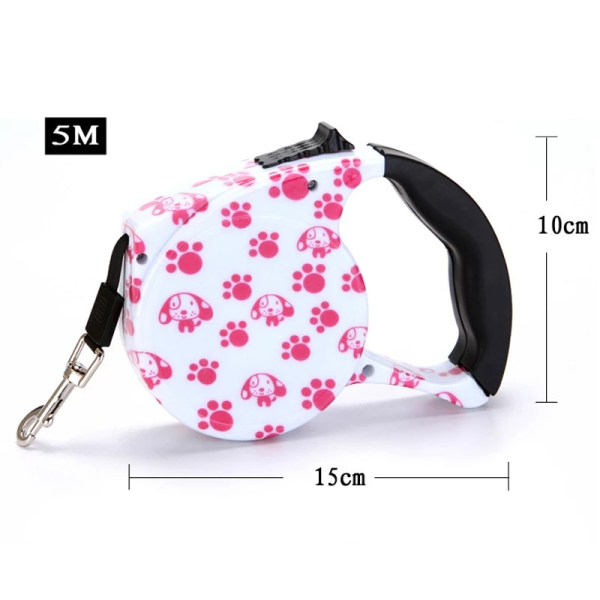 Lesa retractabila YourStyle 5m curea pentru caini pana la max. 15 kg diverse culori, RAINBOW - imagine 4