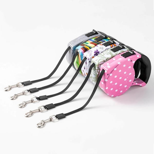 Lesa retractabila YourStyle 5m curea pentru caini pana la max. 15 kg diverse culori, RAINBOW - imagine 2