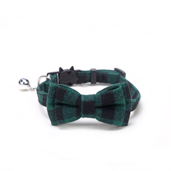 Zgarda ajustabila pentru caini de talie mica sau pisici 28 CM PAPILLON, VERDE