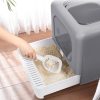 Litiera PREMIUM acoperita cu tavita, lopatica pentru nisip, filtru de carbon, pliabila - imagine 4